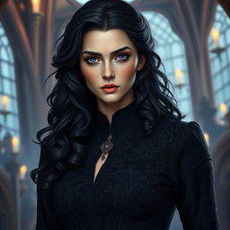 A captivating portrait of Yennefer of Vengerberg, from The Witcher series