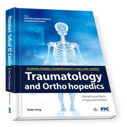 A stunning and informative book cover for a comprehensive text on traumatology and orthopedics