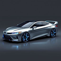 Futuristic reimagining of a 1991 Toyota Camry, transformed into a sleek, modern concept car