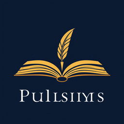 A sophisticated logo design for a publishing brand specializing in novels and books