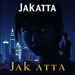 A cover featuring the silhouette of Jakarta city at night with skyscrapers and twinkling city lights in the background