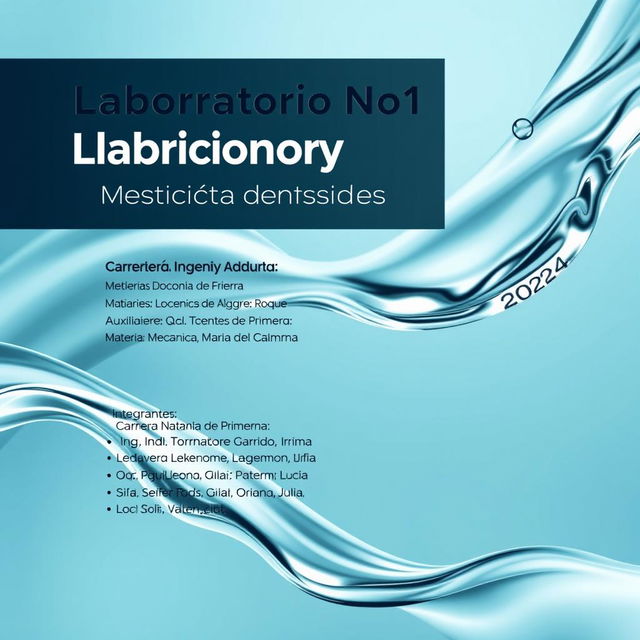 Cover page design for a laboratory density report, A4 size