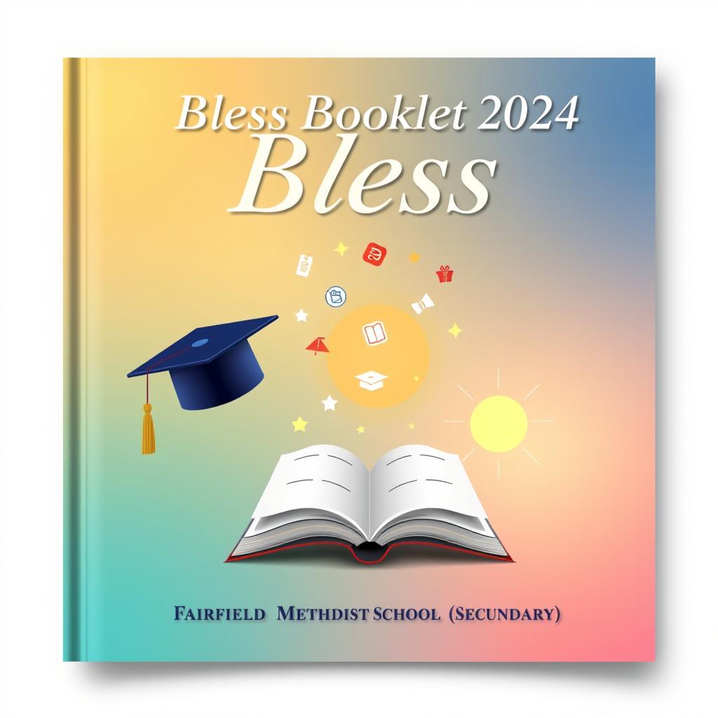 A creatively designed cover page for a booklet titled "Bless Booklet 2024"