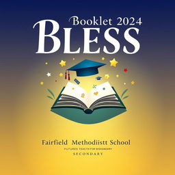 A creatively designed cover page for a booklet titled "Bless Booklet 2024"