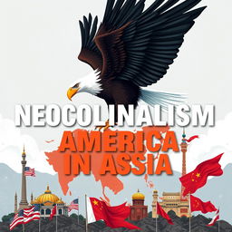 Illustrate the cover of a book titled 'Neocolonialism of America in Asia'