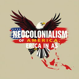 Illustrate the cover of a book titled 'Neocolonialism of America in Asia'