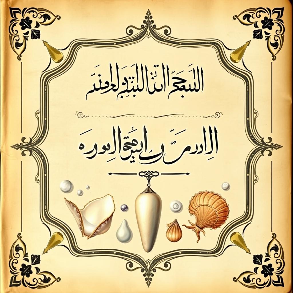 An Arabic book cover featuring the title "العقد المتلألئ في حساب اللآلئ" in elegant, vintage-style Arabic calligraphy