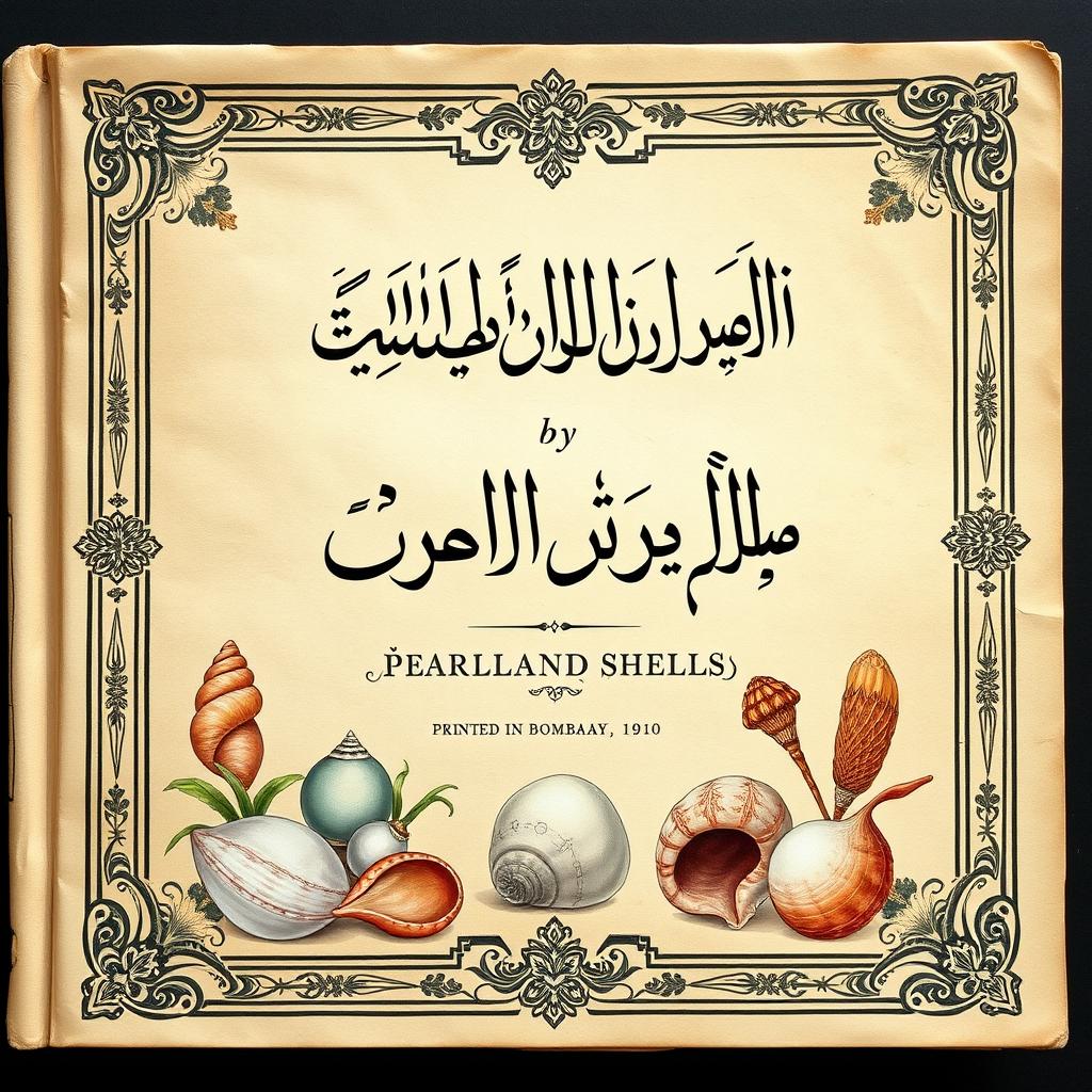 An Arabic book cover featuring the title "العقد المتلألئ في حساب اللآلئ" in elegant, vintage-style Arabic calligraphy