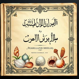 An Arabic book cover featuring the title "العقد المتلألئ في حساب اللآلئ" in elegant, vintage-style Arabic calligraphy