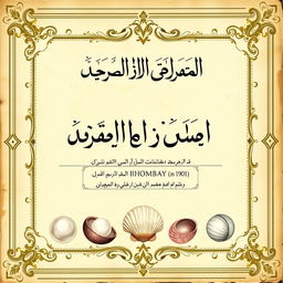 An Arabic book cover featuring the title "العقد المتلألئ في حساب اللآلئ" in elegant, vintage-style Arabic calligraphy