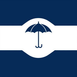 A sleek and modern logo featuring an umbrella, designed for sports jerseys