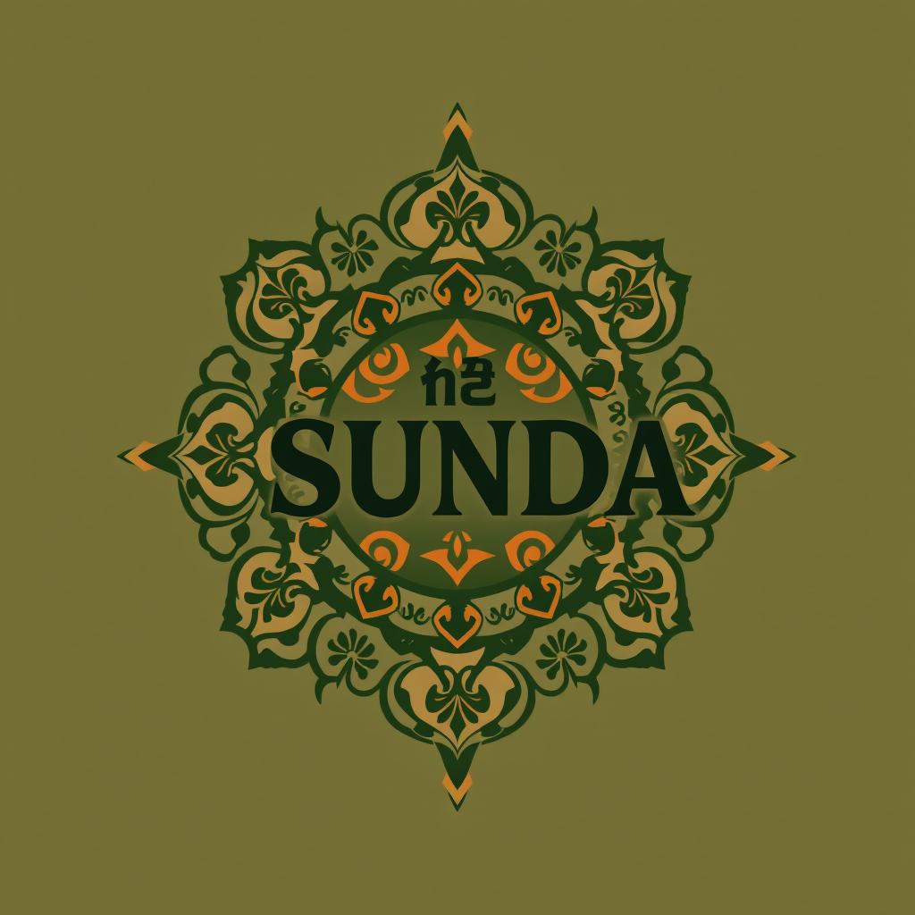 A captivating and culturally rich logo inspired by Sunda design elements, crafted for T-shirts