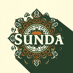 A captivating and culturally rich logo inspired by Sunda design elements, crafted for T-shirts