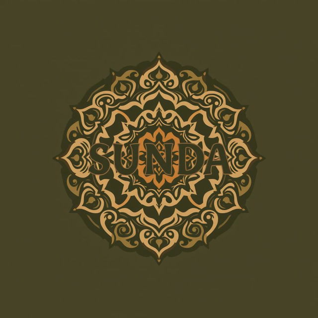 A captivating and culturally rich logo inspired by Sunda design elements, crafted for T-shirts