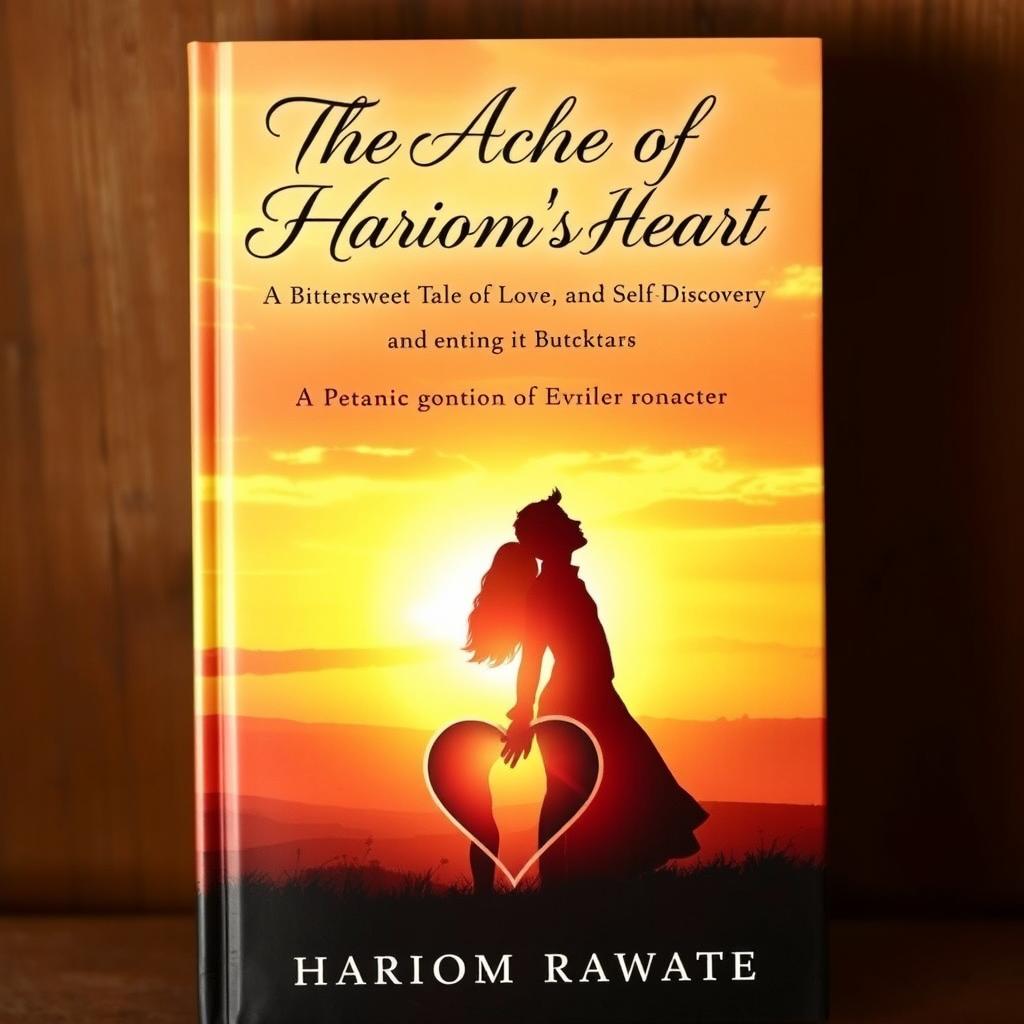 A romantic book cover illustrating a passionate and bittersweet tale of love and self-discovery