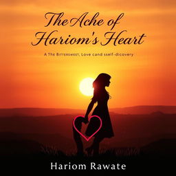 A romantic book cover illustrating a passionate and bittersweet tale of love and self-discovery