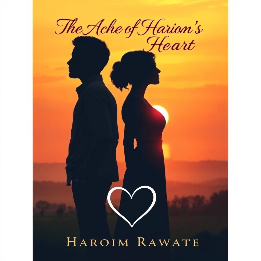 A romantic book cover illustrating a passionate and bittersweet tale of love and self-discovery