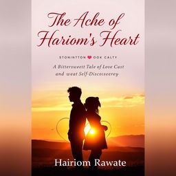 A romantic book cover illustrating a passionate and bittersweet tale of love and self-discovery