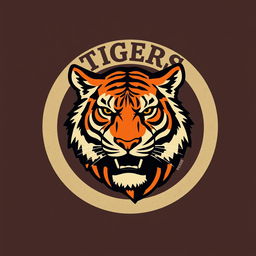 A vintage-inspired logo featuring a majestic tiger, designed to capture the essence of classic sports logos