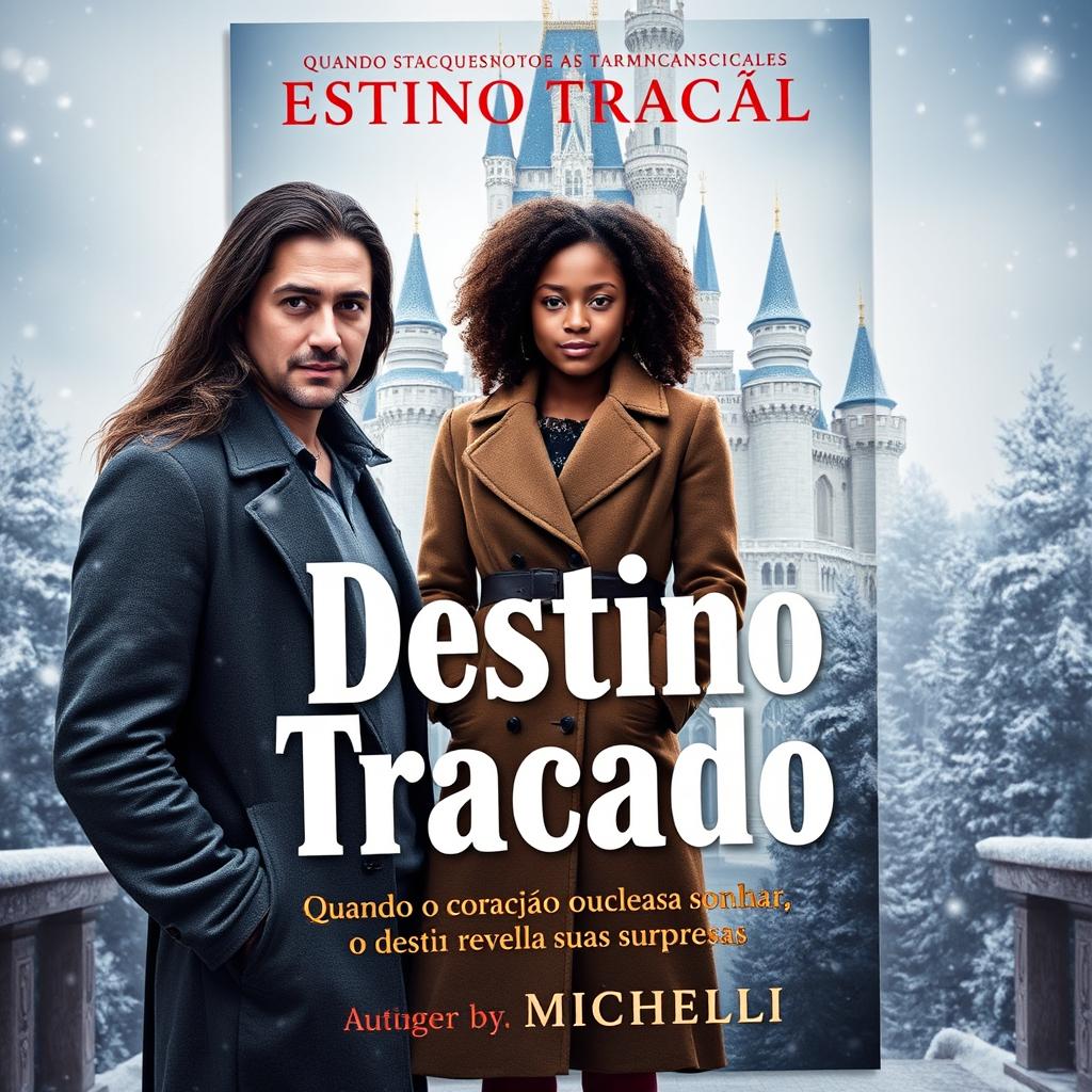 A book cover for "Destino Traçado" with the subtitle "Quando o coração ousa sonhar, o destino revela suas surpresas