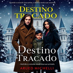 A book cover for "Destino Traçado" with the subtitle "Quando o coração ousa sonhar, o destino revela suas surpresas