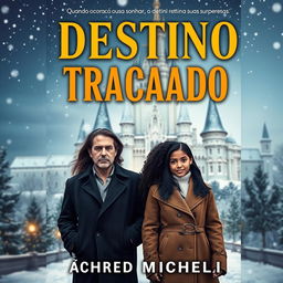 A book cover for "Destino Traçado" with the subtitle "Quando o coração ousa sonhar, o destino revela suas surpresas