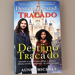 A book cover for "Destino Traçado" with the subtitle "Quando o coração ousa sonhar, o destino revela suas surpresas