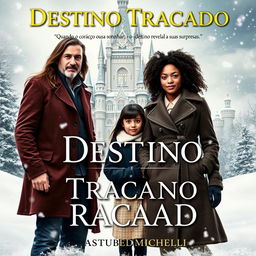 A book cover for "Destino Traçado" with the subtitle "Quando o coração ousa sonhar, o destino revela suas surpresas