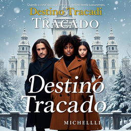 A book cover for "Destino Traçado" with the subtitle "Quando o coração ousa sonhar, o destino revela suas surpresas