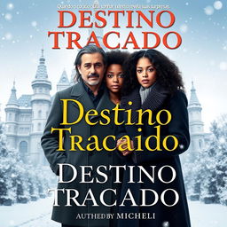 A book cover for "Destino Traçado" with the subtitle "Quando o coração ousa sonhar, o destino revela suas surpresas