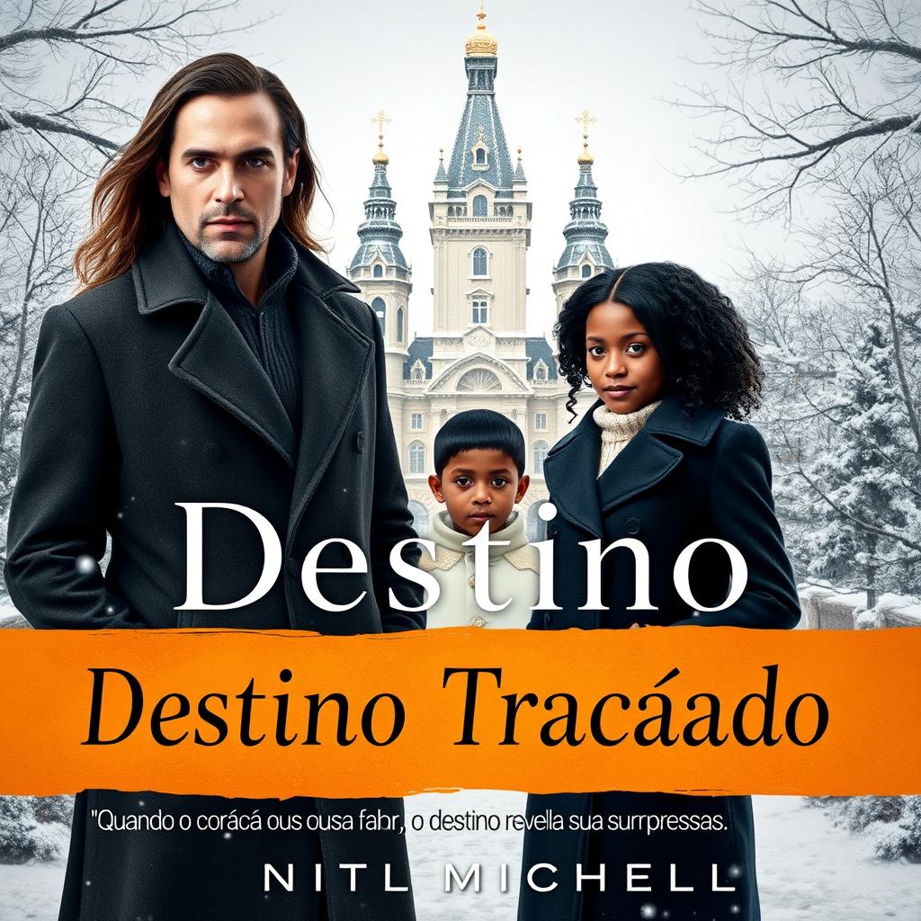 A book cover for "Destino Traçado" with the subtitle "Quando o coração ousa sonhar, o destino revela suas surpresas