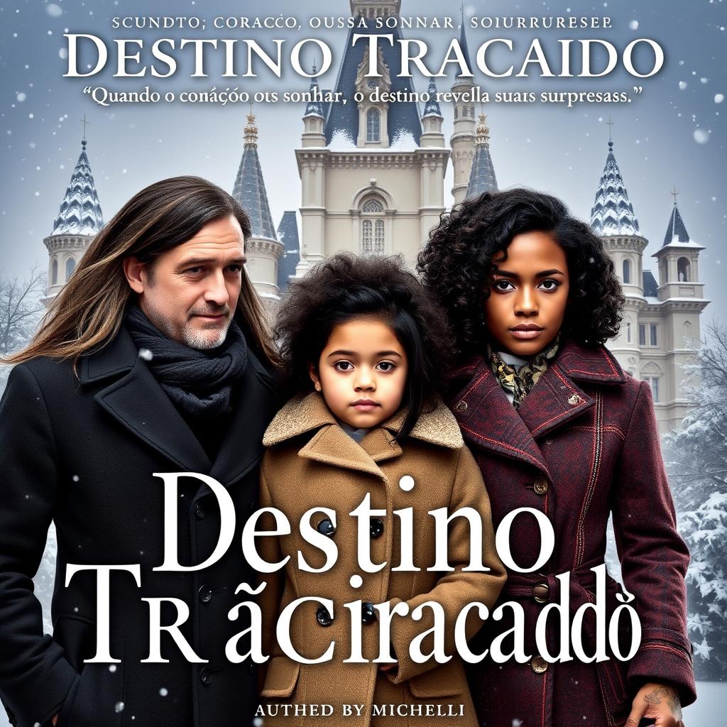 A book cover for "Destino Traçado" with the subtitle "Quando o coração ousa sonhar, o destino revela suas surpresas