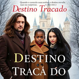 A book cover for "Destino Traçado" with the subtitle "Quando o coração ousa sonhar, o destino revela suas surpresas