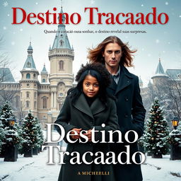 A book cover for "Destino Traçado" with the subtitle "Quando o coração ousa sonhar, o destino revela suas surpresas