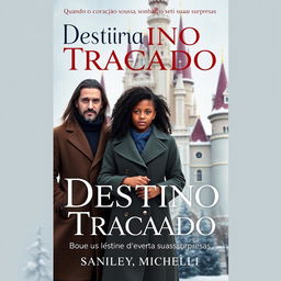 A book cover for "Destino Traçado" with the subtitle "Quando o coração ousa sonhar, o destino revela suas surpresas