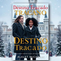 A book cover for "Destino Traçado" with the subtitle "Quando o coração ousa sonhar, o destino revela suas surpresas