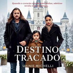 A book cover for "Destino Traçado" with the subtitle "Quando o coração ousa sonhar, o destino revela suas surpresas