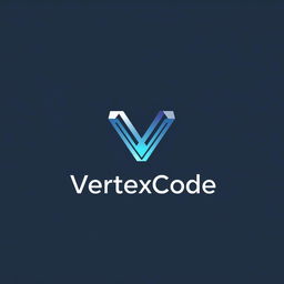 Design a modern and sleek logo for a company named VertexCode