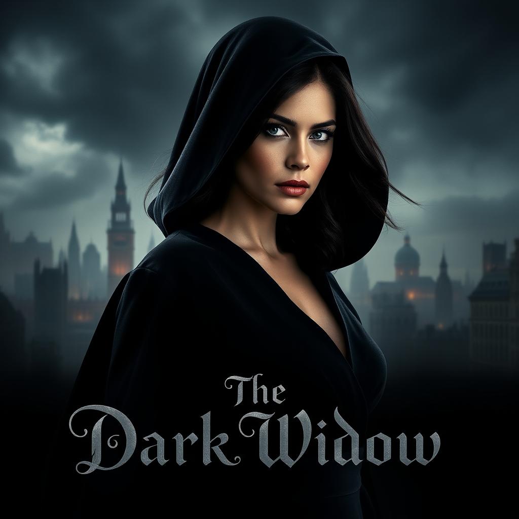 A captivating movie poster for 'The Dark Widow'