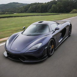 An extraordinary supercar that mixes the radical, striking features of a Koenigsegg with the sleek, aerodynamic design of a McLaren.