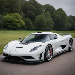 A high-performance vehicle that fuses together the cutting-edge design and speed of a Koenigsegg with the templated sophistication and elegance of a Ferrari.