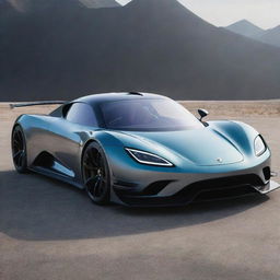 A futuristic supercar combining Koenigsegg's extreme performance and distinctive design with Tesla's groundbreaking electric powertrain and innovative technologies.