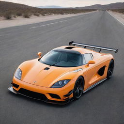 A distinctive blend of a Koenigsegg's intricate design and remarkable speed with the audacious, muscular aesthetics of a Saleen.