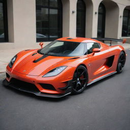 A distinctive blend of a Koenigsegg's intricate design and remarkable speed with the audacious, muscular aesthetics of a Saleen.