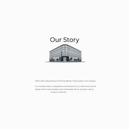 Company Background Page: Use a minimalist design with a sleek, high-quality image of the company headquarters centered on the page