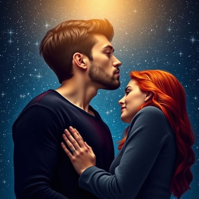 Book cover background featuring a starry night sky