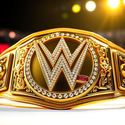 A newly designed WWE championship belt crafted from solid gold and silver, featuring an opulent and striking design