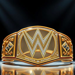 A newly designed WWE United States Championship belt inspired by the iconic Big Gold Belt, crafted with a luxurious combination of solid gold and silver, adorned with radiant diamonds