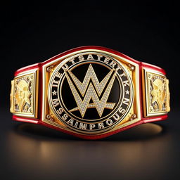 A newly designed WWE United States Championship belt inspired by the spinner version, crafted with a rich blend of solid gold and silver, embellished with dazzling diamonds