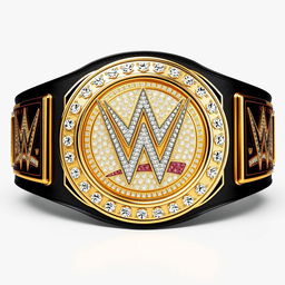 A newly designed WWE United States Championship belt inspired by the spinner version, crafted with a rich blend of solid gold and silver, embellished with dazzling diamonds